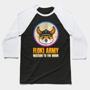 Floki Inu Coin Mission To The Moon Floki Army Vintage Crypto Token Cryptocurrency Wallet Birthday Gift For Men Women Baseball T-Shirt